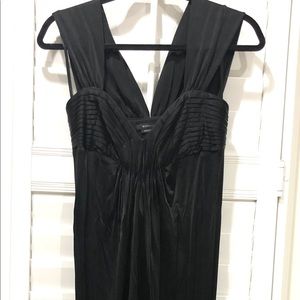 Sweetheart neckline art deco style black dress